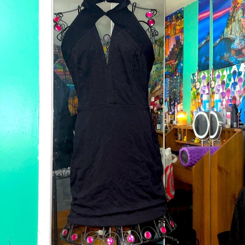 Black dress halter top.